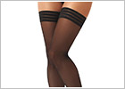 Kotek H001 Stay-up stockings - Black (S/M)