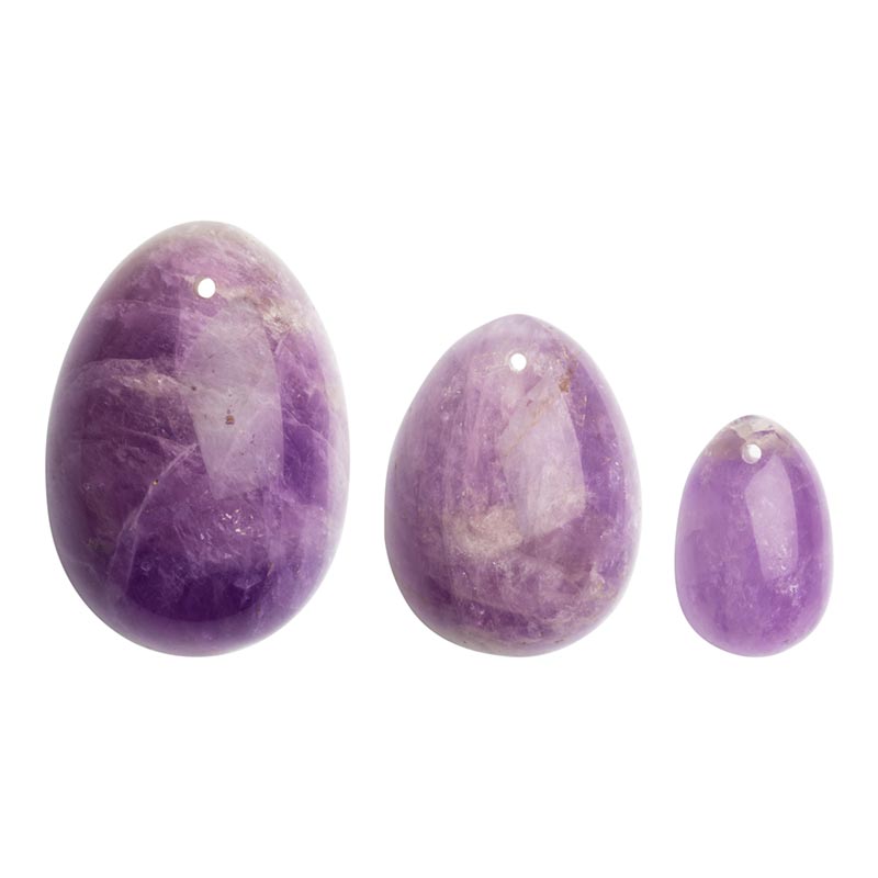La Gemmes Eier von Yoni aus Stein - Reiner Amethyst