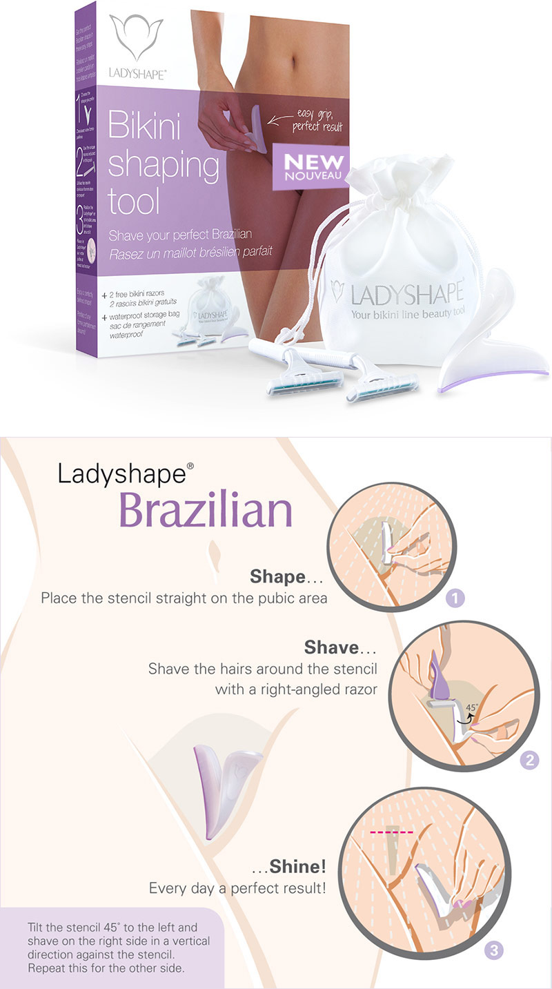Ladyshape - Pochoir de rasage intime - Brésilien
