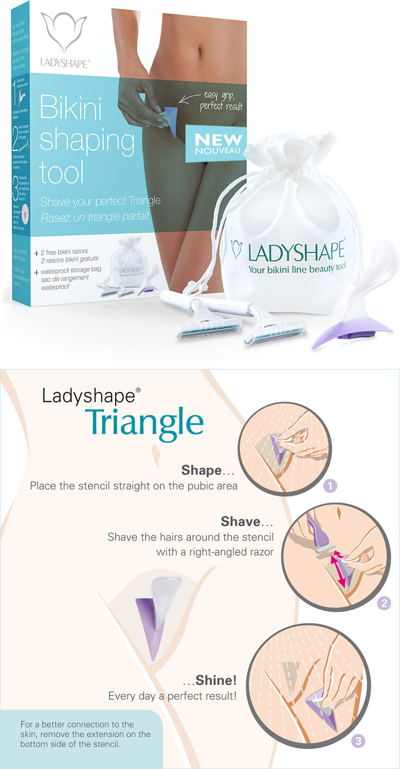 Ladyshape - Mascherina per rasatura intima - Triangolo