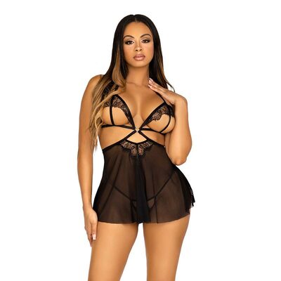 Leg Avenue 86141 | Nuisette Babydoll sexy et string assorti