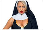 Leg Avenue Sultry Sinner nun costume - Black & White (S)