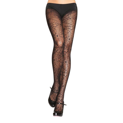 Leg Avenue Collant Spiderweb Lace - Noir