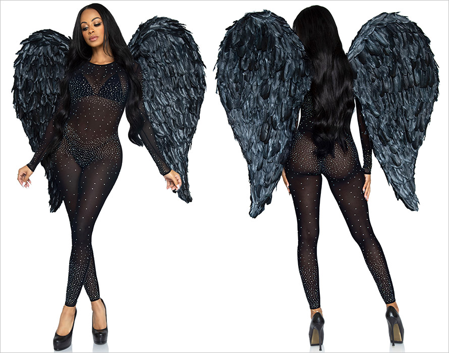 Leg Avenue A2887 pair of feathered wings - Black