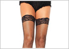 Leg Avenue 9122 stay-up stockings - Black (S/L)