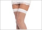 Leg Avenue 9036 fishnet stockings - White (S/L)