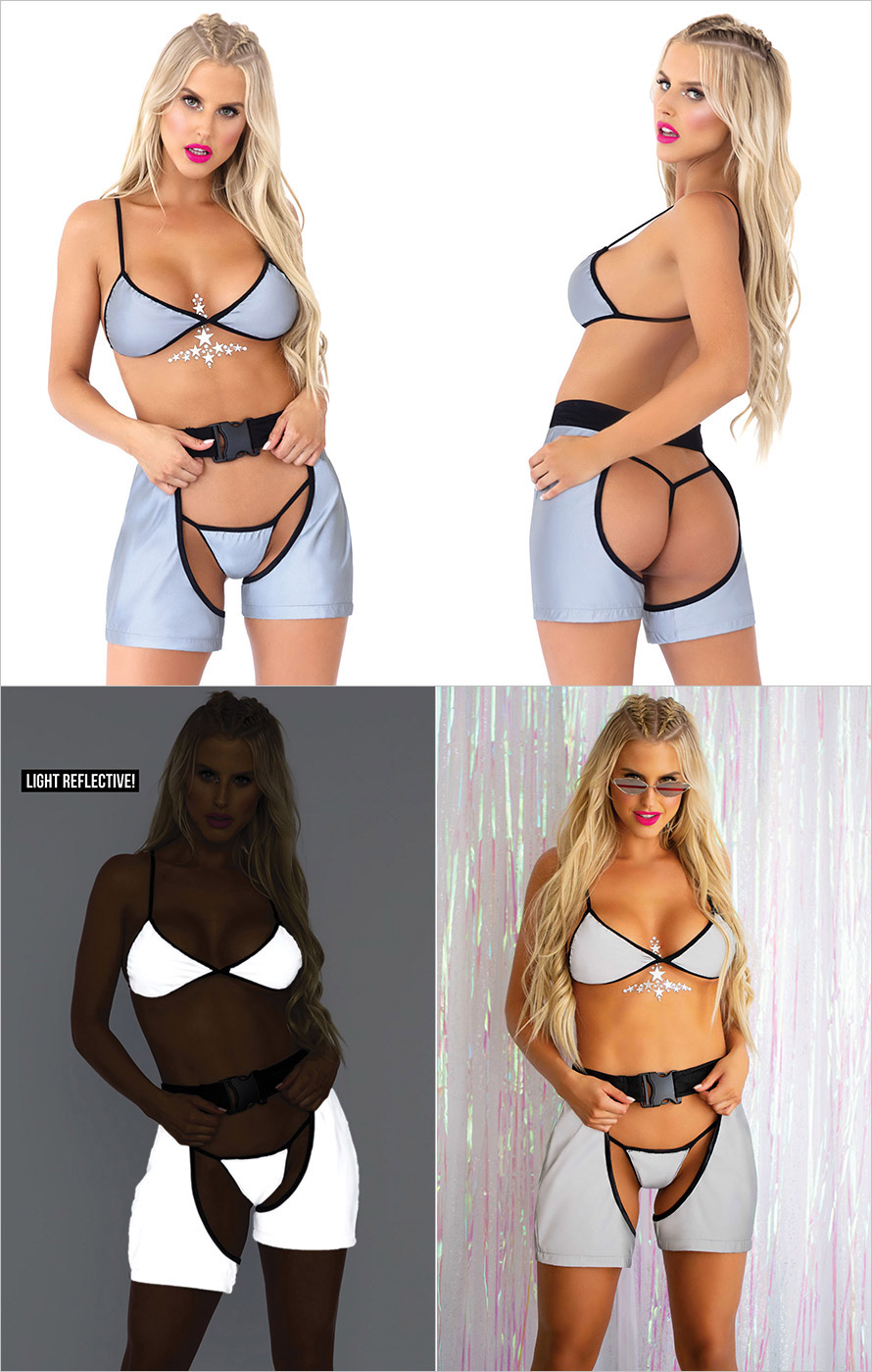 Leg Avenue Biker reflektierendes Set - 3 Stück
