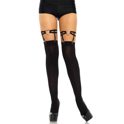 Leg Avenue 2332 Hearts | Paire de jarretières avec cœurs métalliques