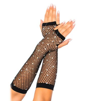 Leg Avenue 2037 Rhinestone | Netzhandschuhe mit Strasssteinen