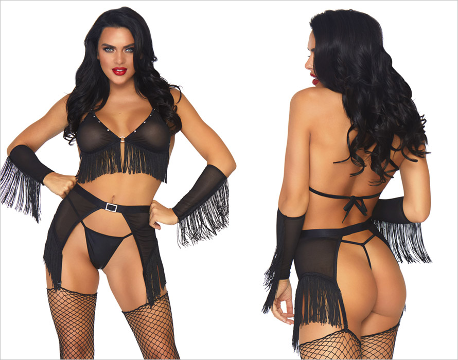 Leg Avenue Costume de Cowgirl Ride Em - 4 pièces