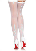 Leg Avenue Bas True Love - Blanc (S/L)