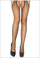 Leg Avenue Crystalized Strumpfhose mit Strasssteinen - Schwarz (S/L)