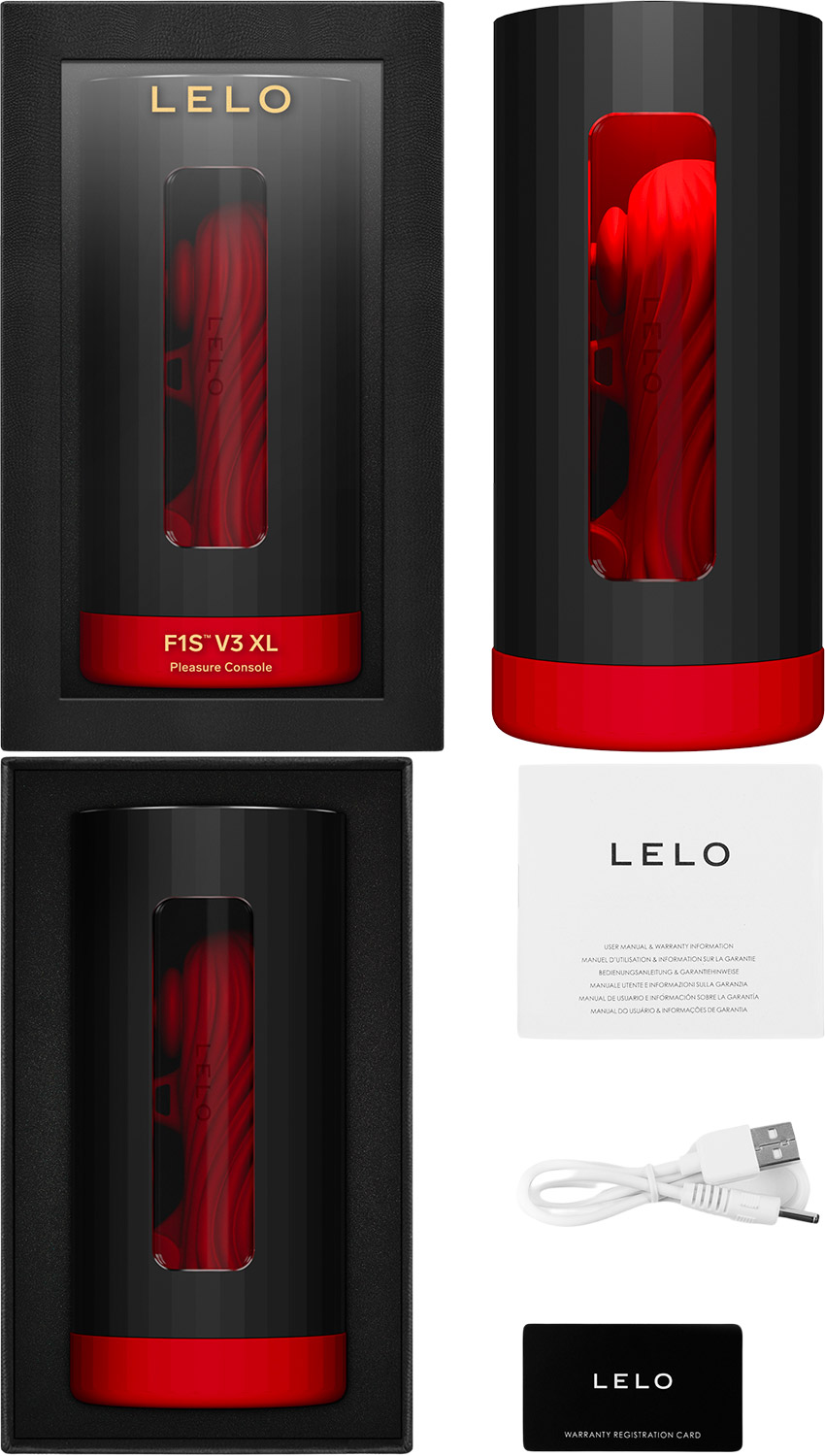 LELO F1S V3 XL | Men's masturbator with SenSonic technology
