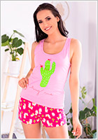 LivCo Corsetti Embrasse Sexy Pyjama Set - Pink (S/M)
