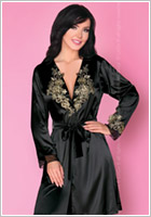 LivCo Corsetti Natasha Dressing Gown - Black (S/M)