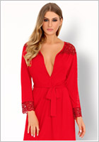 LivCo Corsetti Omolarina Dressing Gown - Red (S/M)