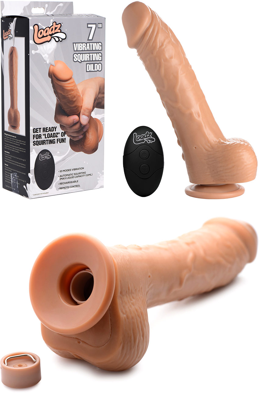 Loadz realistic vibrator with ejaculation function - 17 cm