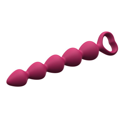 Love to Love Bing Bang |Analkette mit herzförmigem Ring|Pflaumenfarbig