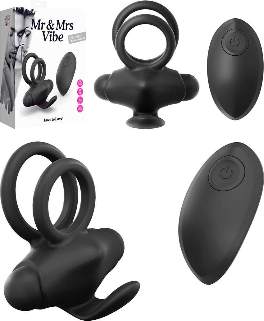 Love to Love Mr & Mrs Vibe Vibrating & remote-controlled double ring