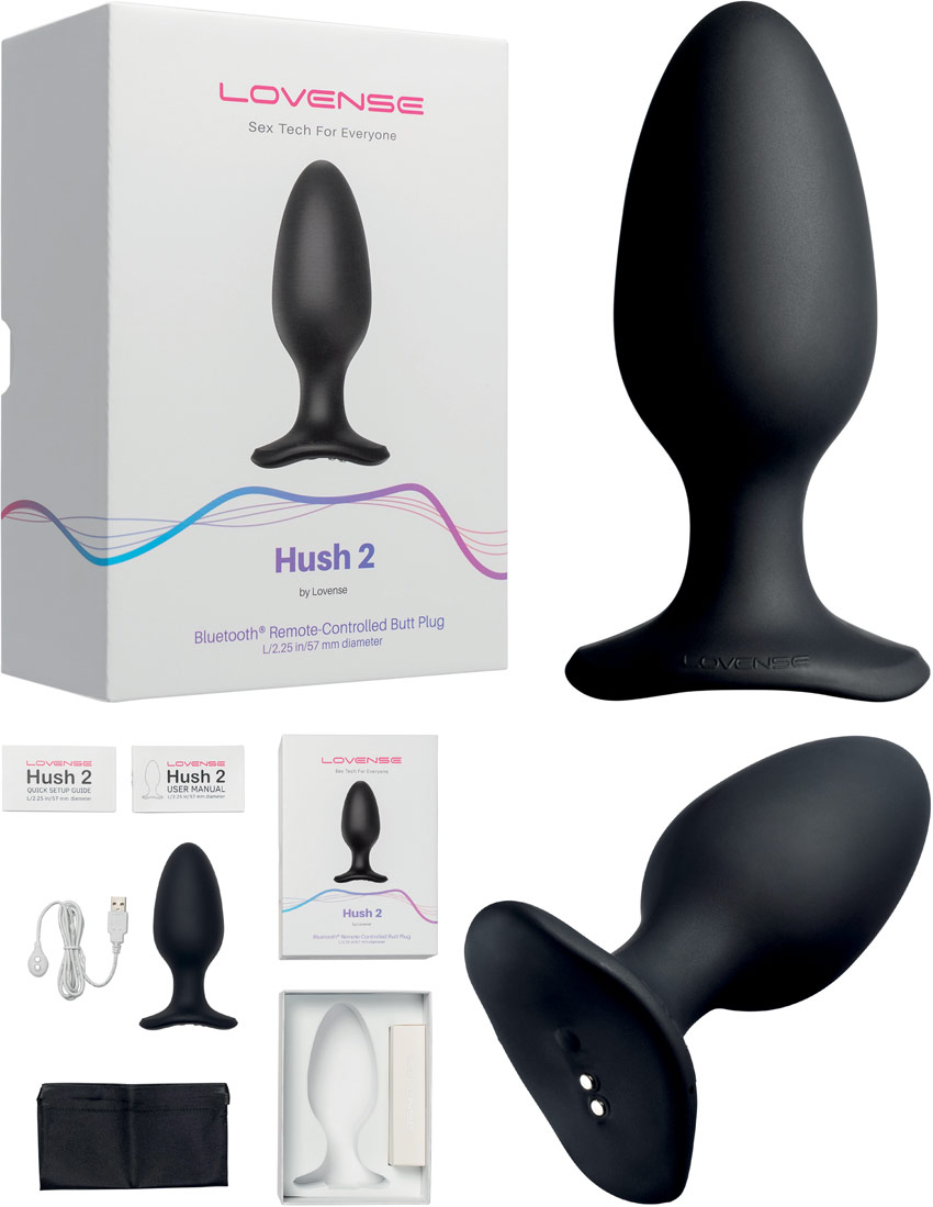 Lovense Hush 2 vibrating butt plug - Large (iOS/Android)