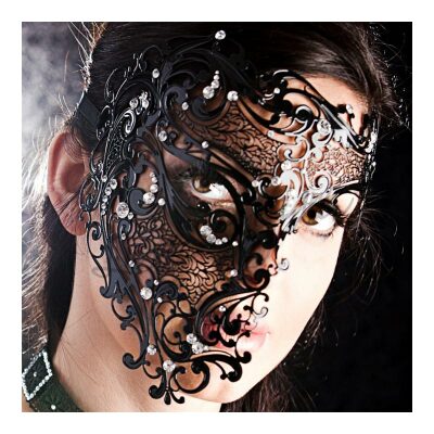 Luna Veneziana Venezianische Luxus-Maske - Fantasma
