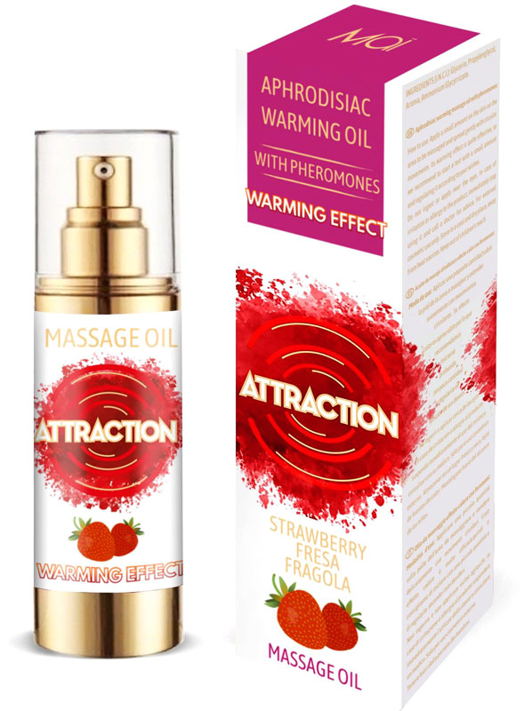 Maï Attraction aphrodisiac heating oil - Strawberry