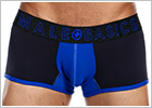 MaleBasics Neon Trunk Boxershorts für Männer - Schwarz & blau (M)