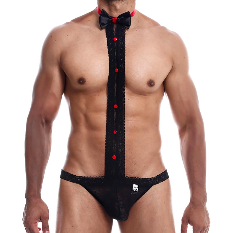 MaleBasics Tuxedo Lace | Ensemble avec noeud papillon et jockstrap MaleBasics Tuxedo Lace | Ensemble avec noeud papillon et jockstrap