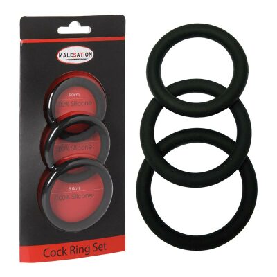 MaleSation Cock Ring Set | Set mit 3 Penisringen aus Silikon