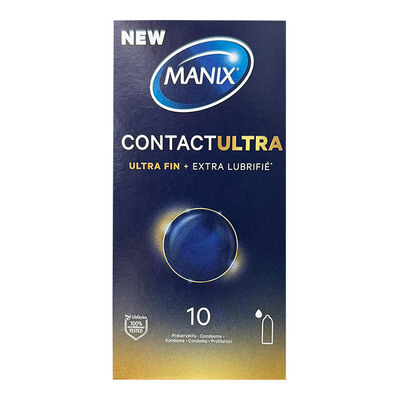 Manix Contact Ultra | Dünnstes Kondom mit extra viel Gleitmittel | 10 Stk.