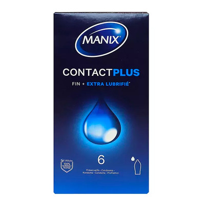 Manix Contact Plus | Kondome dünn und extra gleitfähig | 6 Stk.