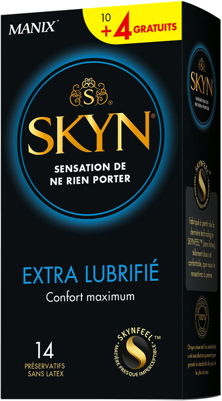 Manix Skyn Extra lubrifiés - sans latex (14 Préservatifs)