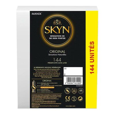 Manix Skyn Original | Préservatif sans latex | 144 préservatifs Manix Skyn Original | Préservatif sans latex | 144 préservatifs