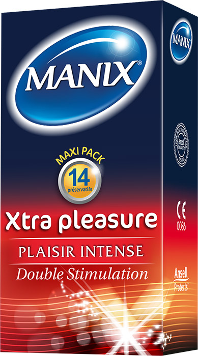 Manix Xtra Pleasure Intense - Double Stimulation (14 Condoms)