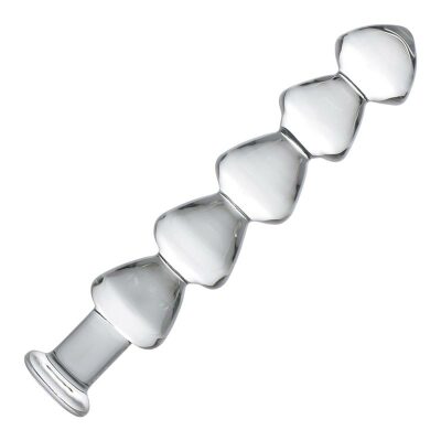 Master Series Drops | Analkette aus Glas mit 5 stimulierenden Perlen