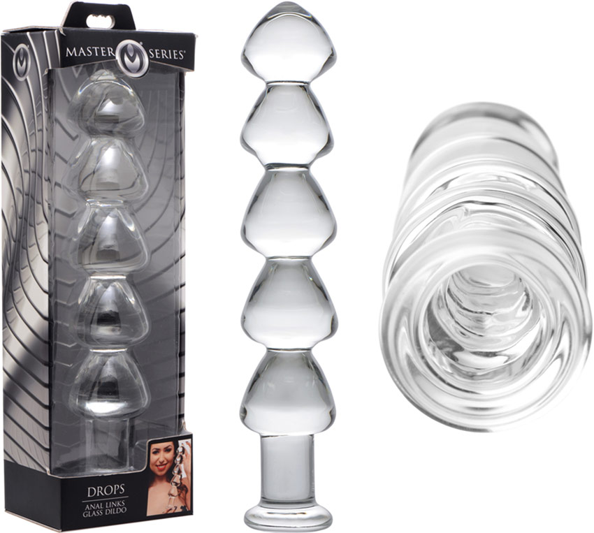 Master Series Drops anal beads in glass