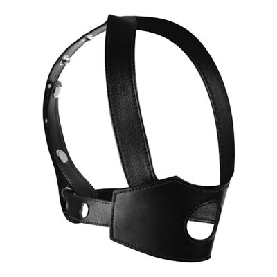 Master Series Fuk Face II | Kopfharness aus Leder mit Loch