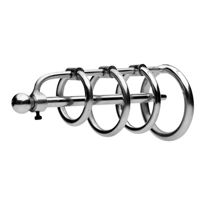 Sonde urétrale creuse avec anneaux Master Series Gates of Hell