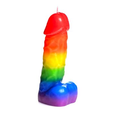 Master Series Pride Pecker | Bougie BDSM en forme de pénis multicolore