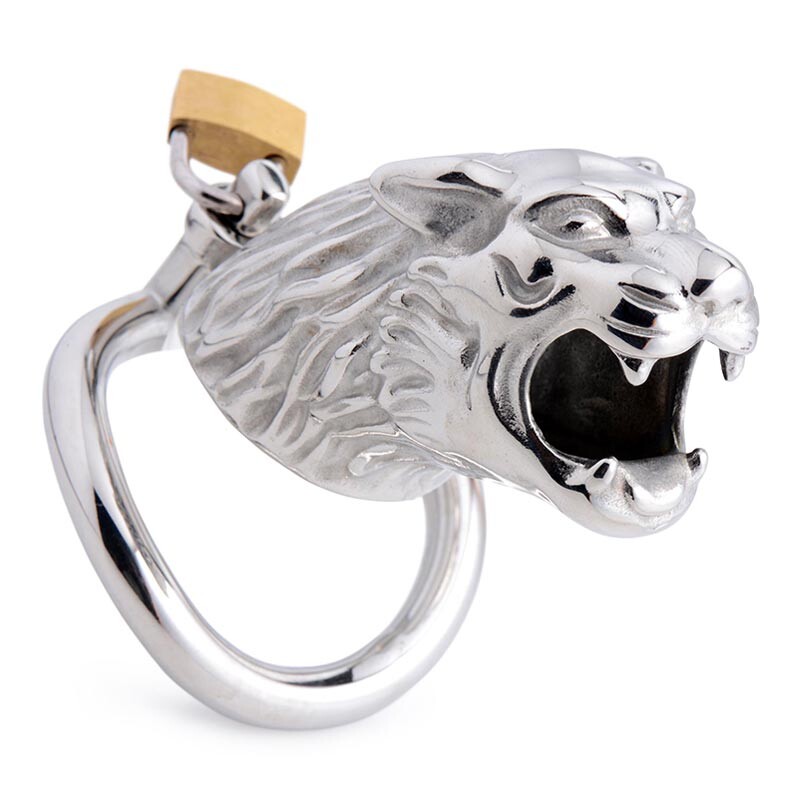 Master Series Tiger King | Keuschheitskäfig aus Stahl | Tigerkopf Master Series Tiger King | Keuschheitskäfig aus Stahl | Tigerkopf