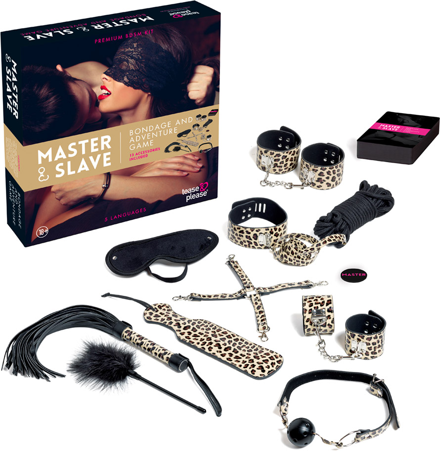 Master & Slave Spiel & Bondage-Accessoires (für Paare) - Schwarz