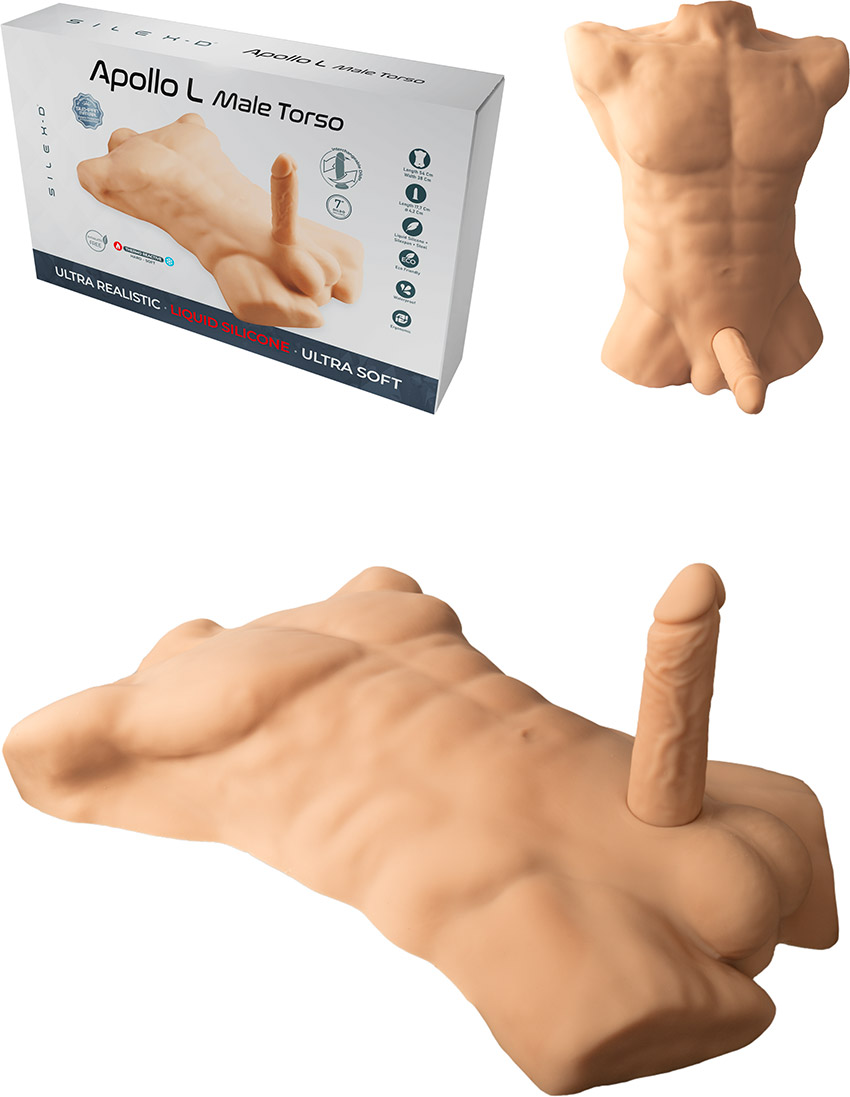 Silex-D Apollo L Male Torso masturbator - Beige