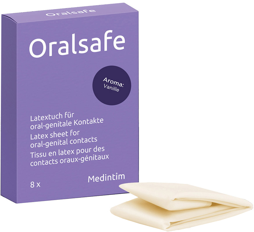 Medintim Oralsafe aromatisiertes Mundkondom - Vanille (8 Kondome)