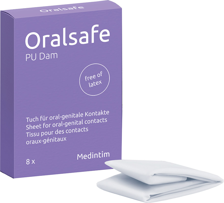Preservativo orale senza lattice Medintim Oralsafe - Vaniglia (8 pezzi)