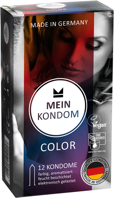 Mein Kondom Color - Aromatizzato e colorato(12 Preservativi)