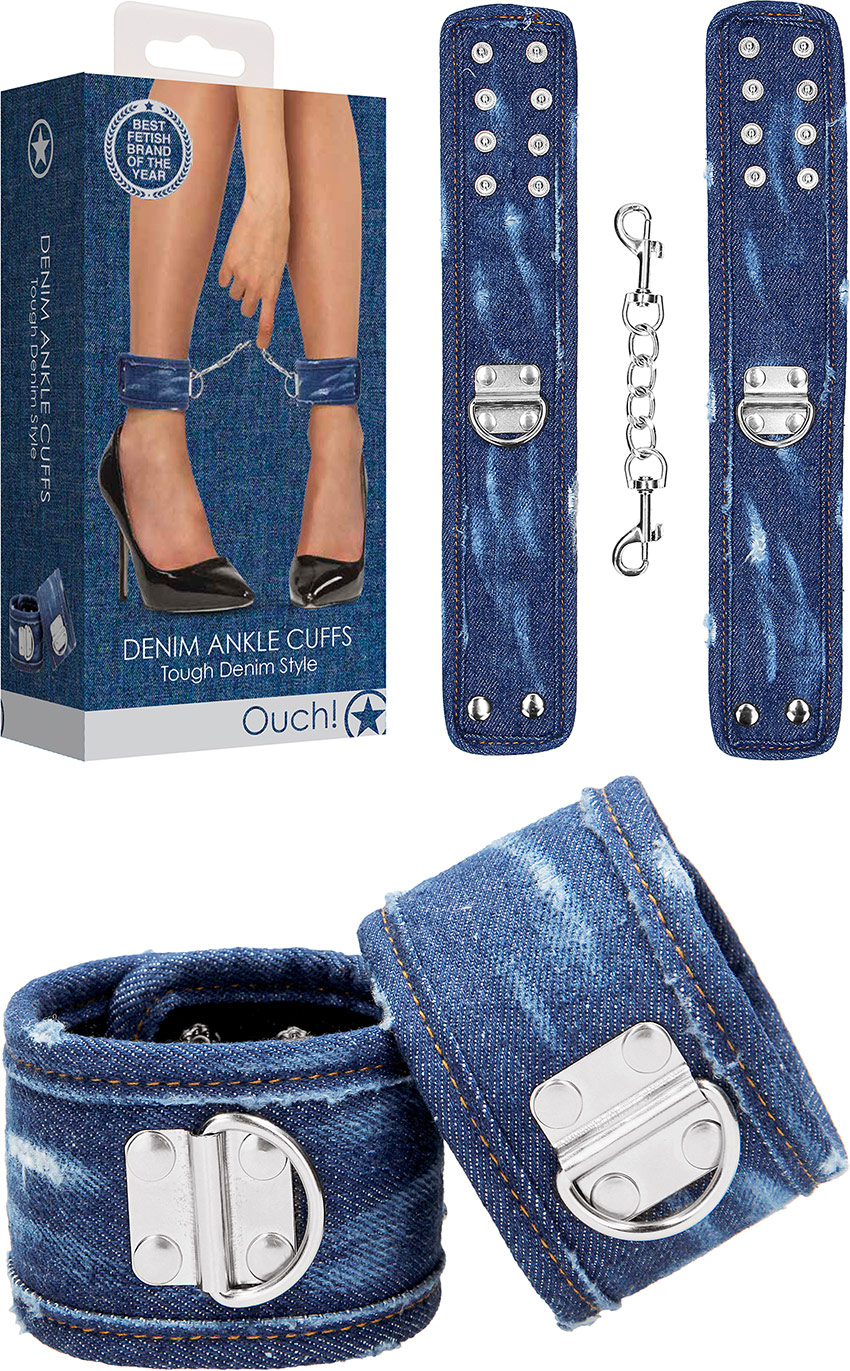 Ouch! ankle cuffs in denim - Blue