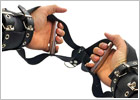 Black Label leather suspension handcuffs