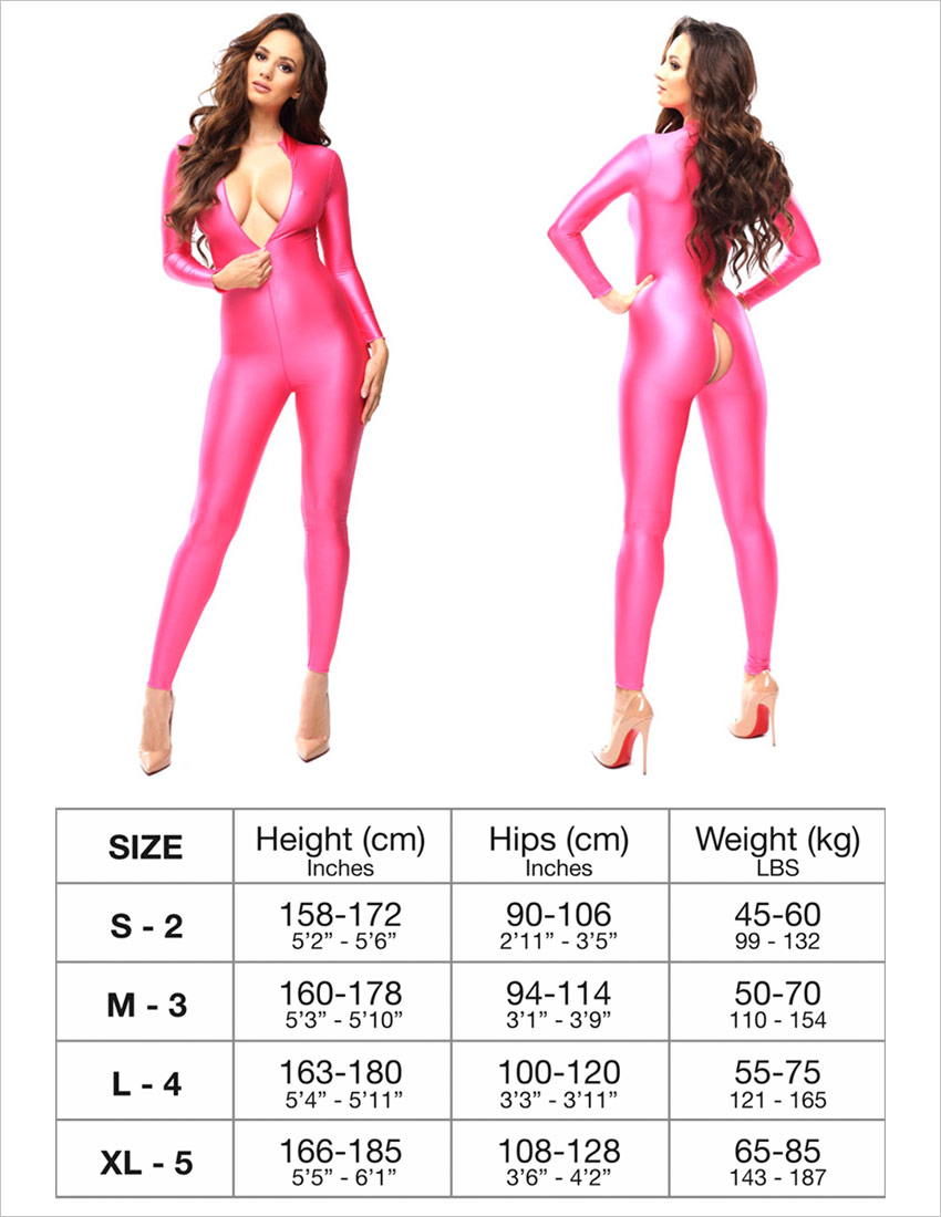 MissO B800 - Ganzkörperoverall aus glänzendem Stoff - Rosa