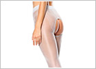 MissO P211 open crotch pantyhose - Silver (S/M)