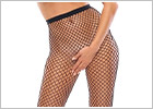 MissO P700 open crotch fishnet pantyhose - Black (S/M)